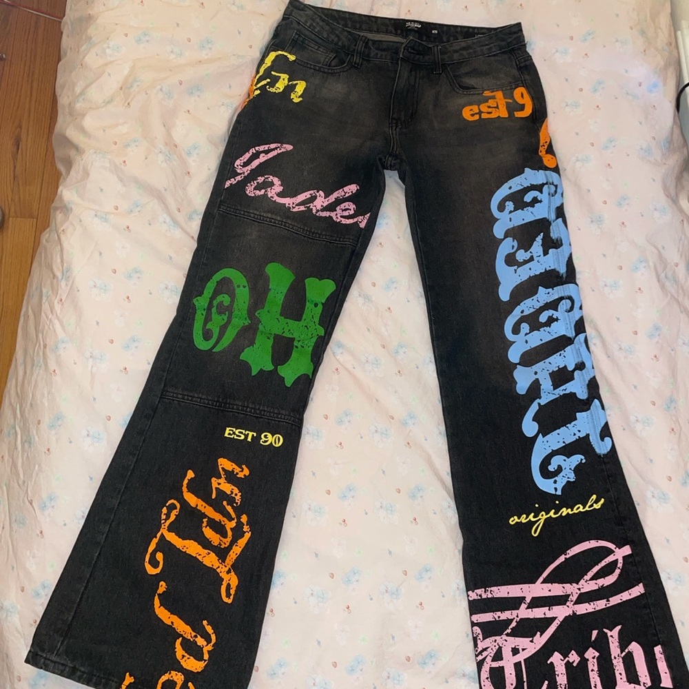 Jaded London grafitti jeans